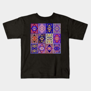 Geometric Roman Mosaic_001 Kids T-Shirt